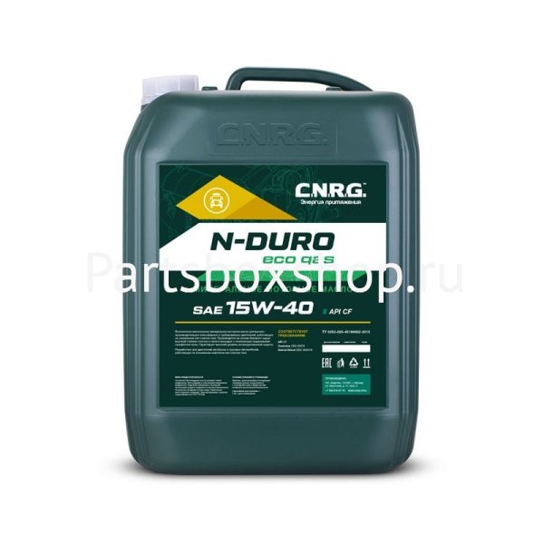 Масло моторное 15W40 N-Duro Eco Gas CF  CNRG - заказать Масло моторное 15W40 N-Duro Eco Gas CF  CNRG
