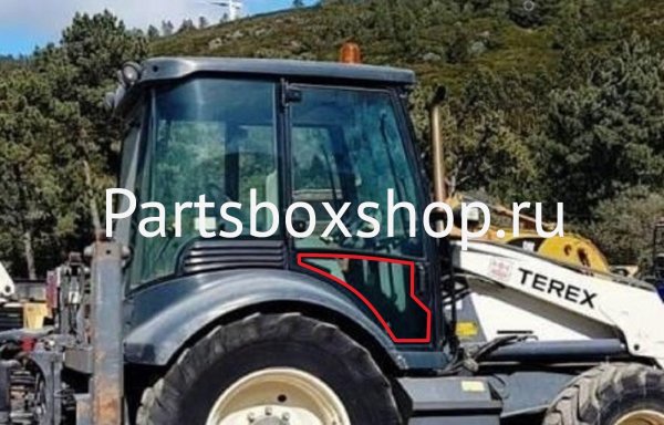 Стекло дверное нижнее правое Terex 820, 860 KMK - заказать Стекло дверное нижнее правое Terex 820, 860 KMK