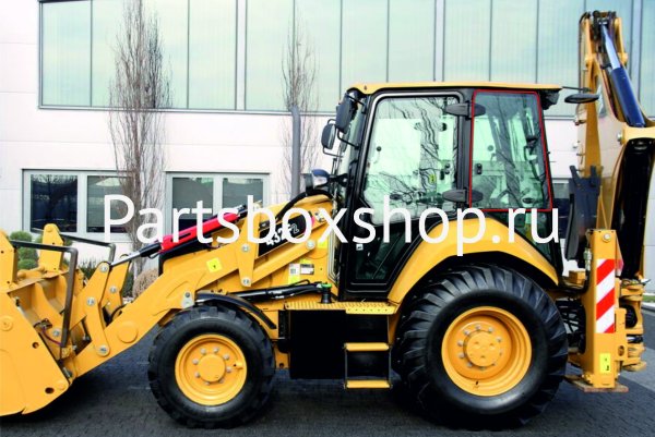 Стекло боковое верхнее левое CAT F2 серии с 2017 г. KMK - заказать Стекло боковое верхнее левое CAT F2 серии с 2017 г. KMK