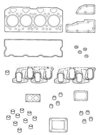 Комплект прокладок двигателя верхний AR-AK 02/201849 PBS - заказать Комплект прокладок двигателя верхний AR-AK 02/201849 PBS